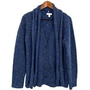 Charter Club Women’s Heathered Wool Blend Cardigan Sweater with Scarf